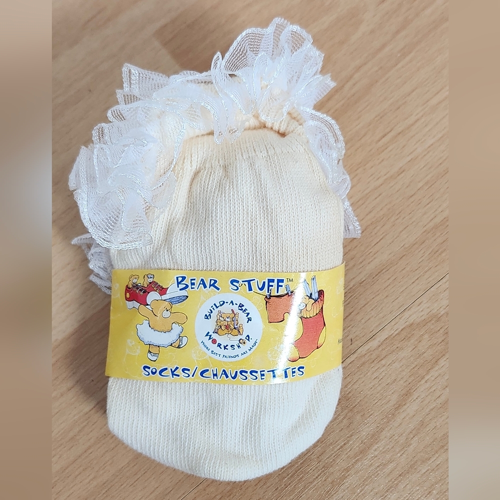 Build A Bear Workshop Vintage W.Y. Shugart White Tutu Socks New With Tags